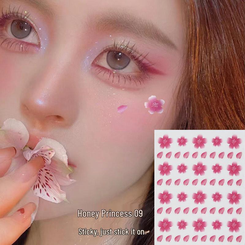 Świąteczne naklejki na twarz i paznokcie z płatkami śniegu: Zimowa Kraina Czarów Naklejki do Makijażu