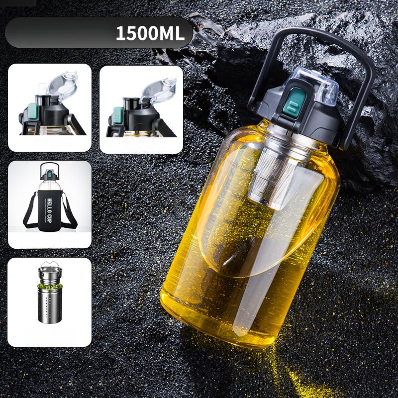 Sport Glasbecher Große Kapazität Verdickt Tee Wasser Trennung Teeflasche Tragbar Hoch Borosilikat Kessel