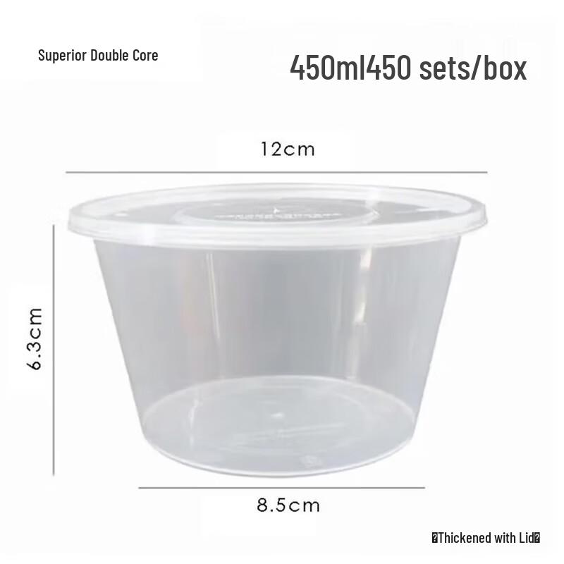 Disposable Round Transparent Takeout Container