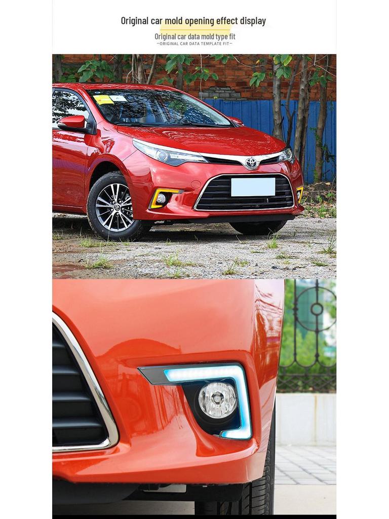 Toyota Corolla 2014-2016 Fließende LED 3-Farben Tagfahrleuchten & Blinker