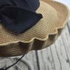 Sun Litong Travel Sunscreen Bucket Hat Women'S Summer Eaves Bow Sunshade Straw Hat Foldable Sun Hat