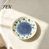 Fruit Vegetable Grater Ceramic Garlic Plate, Print Ginger Cheese Manual Grinder, Vegetables Multi-function Kitchen Mincer Dish for Onion, Lemon,