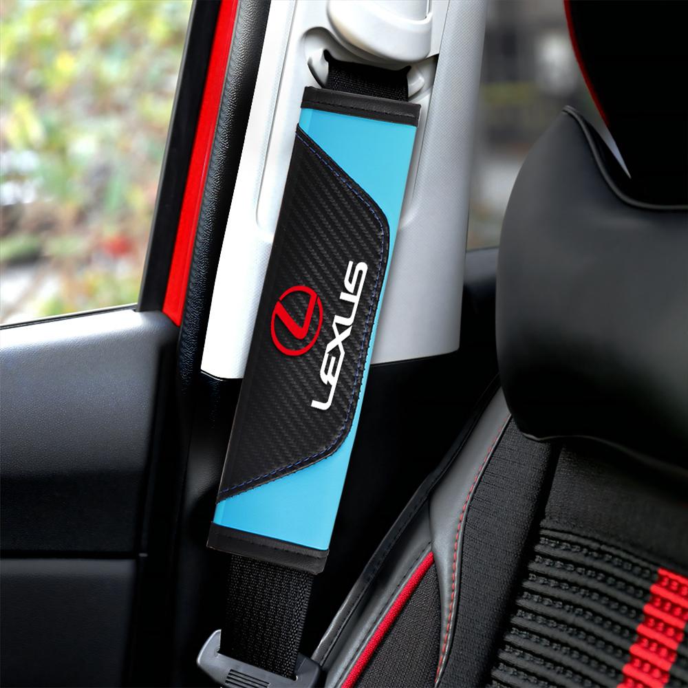 Car Seat Belt Pu Leather Safety Belt Shoulder Cover Protection Pad For Lexus CT200h NX300h RX300 RX330 EX300h F Sport IS IS300