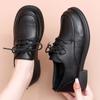 Mom shoes spring and autumn new flat-soled medium-old comfortable single shoes soft-soled medium-2 leather shoes women's non-slip work shoes