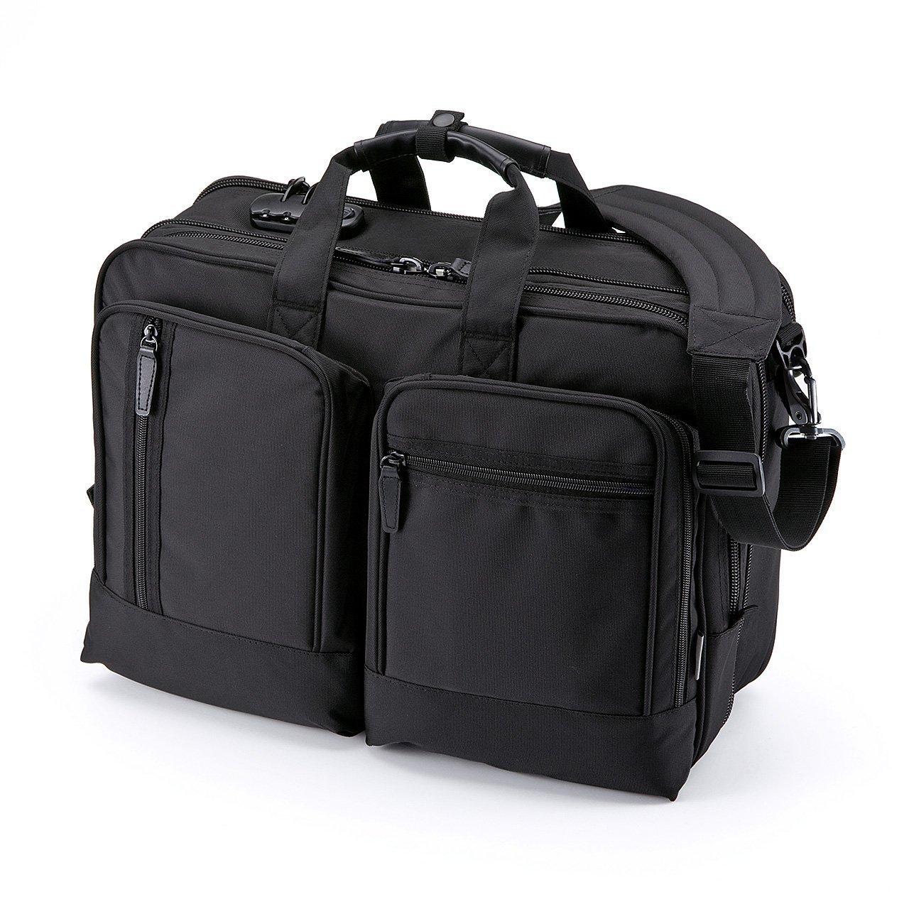 

Sanwa Direct Business Bag, 3-Way, Large Capacity (31.8L), Expandable Gusset, for Business Trips (2-3 Nights), Fits 15.6-inch Laptops, 200-BAG065