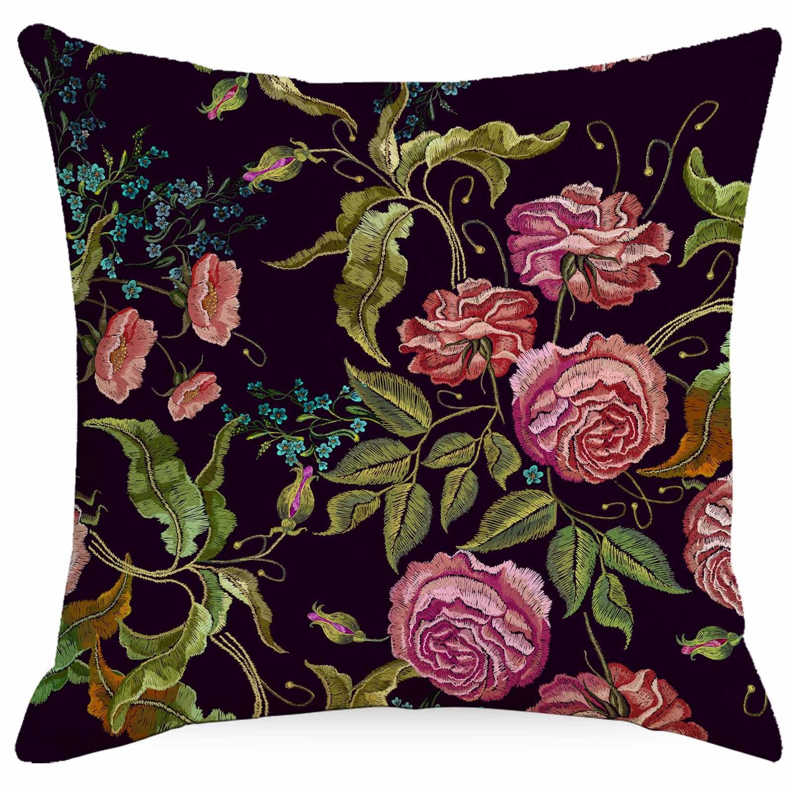 

Наволочка с имитацией вышивки в виде цветка, украшение для дома, дивана, подушки 45 * 45Cm linen single-sided without core