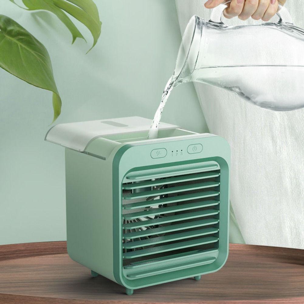 Geräuschloser Betrieb Tragbare Klimaanlage Zerstäubung USB-Luftkühler Elektrischer Ventilator Schreibtischgebrauch