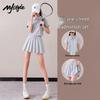 MJ STYLE Polo Collar Skirt Set with Safety Shorts