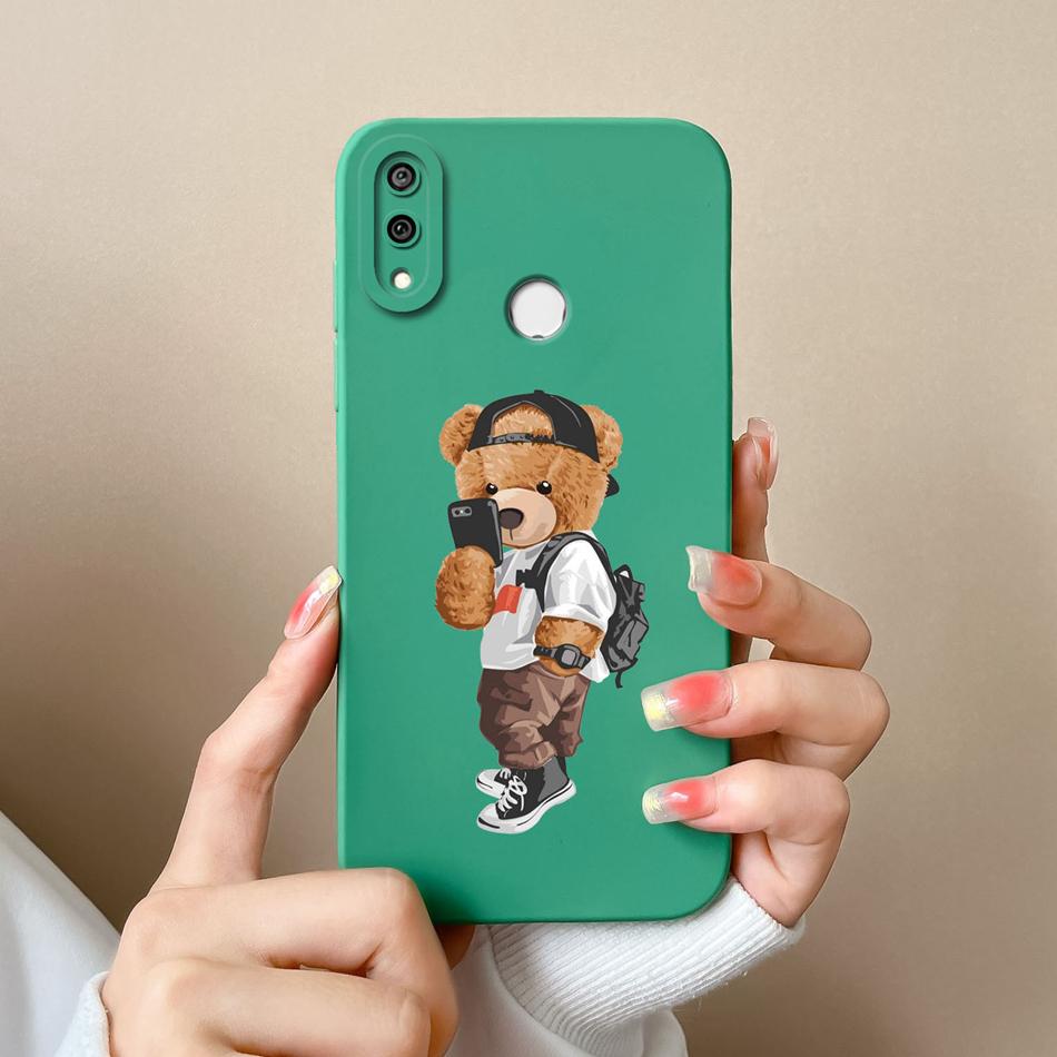For Huawei Y9 Prime 2019 Phone Case Full Protection Cover For Huawei Y9S Y9A Cute Cartoon Liquid Silicone Anti Drop Bumper Coque