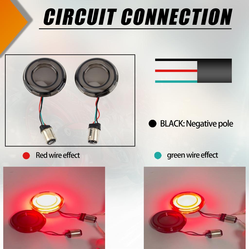 Motorcycle Front LED Turn Signal Light DRL Indicator Lamp Brake Light 1156 1157 For Harley Sportster Dyna Touring Softail