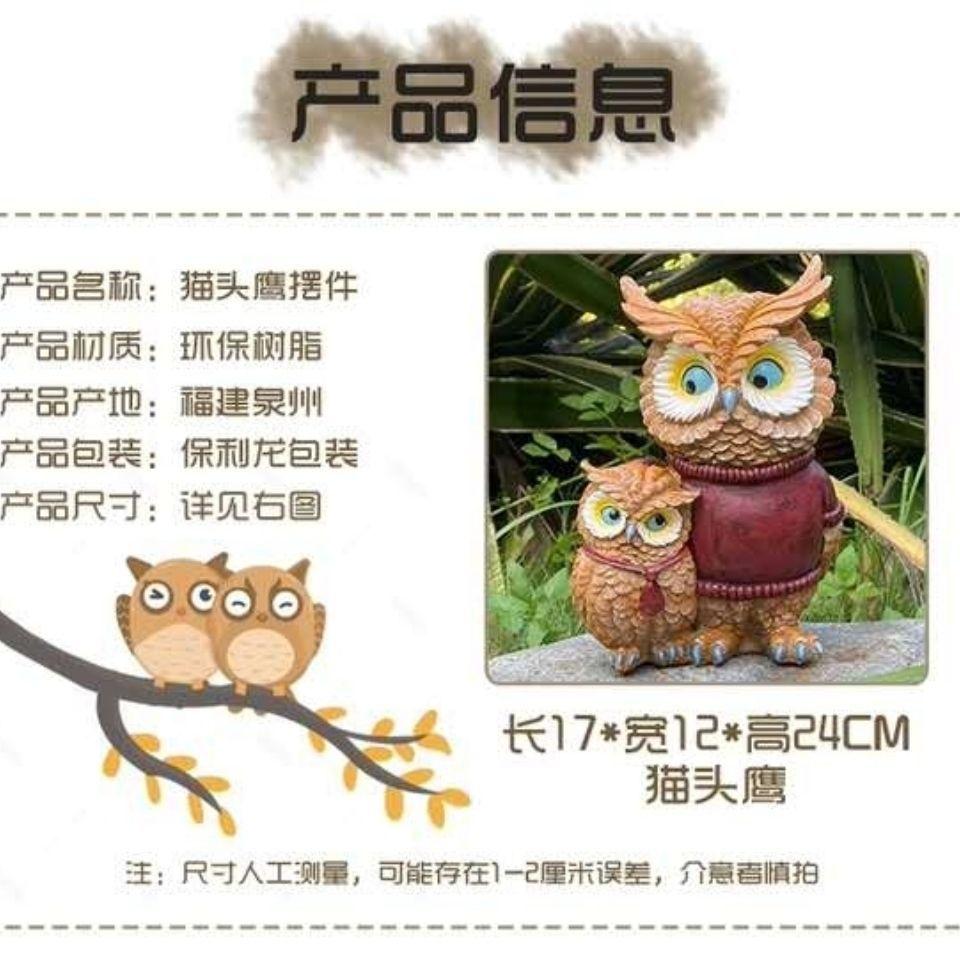 Creative Owl Miniature Figurine Resin Craft for Outdoor Fairy Garden Cute Animal Home Decor Accessory