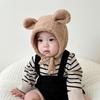 Baby Winter Hat Cartoon Ears Newborn Infant Lamb Fleece Ear Protection Bonnet Beanie Outdoor Windproof Toddler Warm Earflap Cap