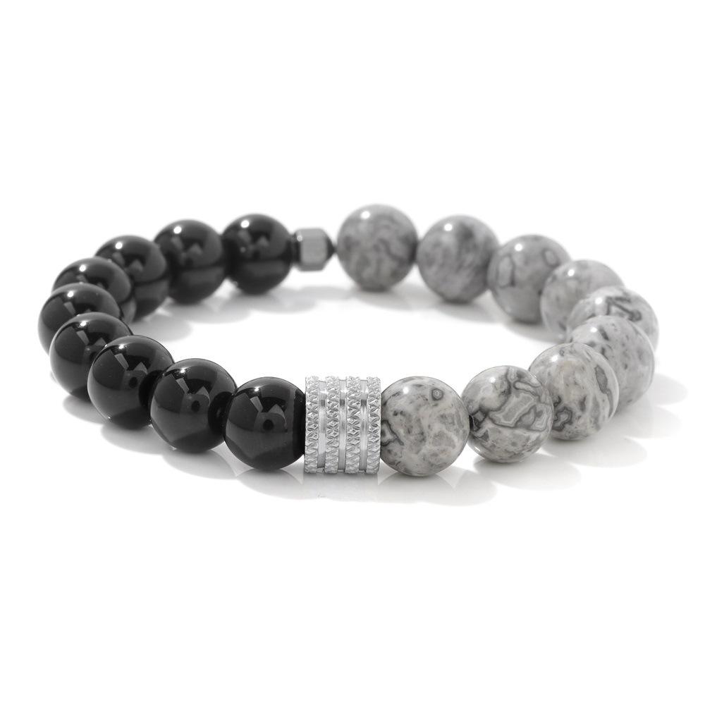 

JYL TS Bracelet Turtle Animal Charm Brings Longevity & Coastal Calm 10mm map glossy black3 олений
