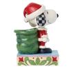 JIM SHORE Snoopy Woodstock 6015030 Santa, & Elf, <Christmas>