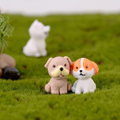 12 Pcs Mini Niedlichen Welpen Harz Ornamente Puppe Haus Zubehör Kreative Simulation Cartoon Hund Decor