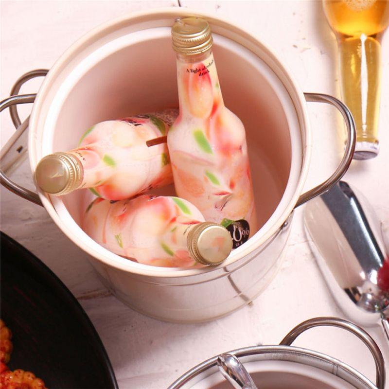 A84X-Refective Champagne Buckets Iron Disco Ball Wine Bucket Iron Beer Cocktail Ice Buckets Bar Party