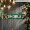 15.7×3.94inch, 2D Flat, 1pc Rustic Gingerbread Lane Metal Wall Sign - Large Vintage Christmas Aluminum decorative sign, Durable Aluminum Gingerbread