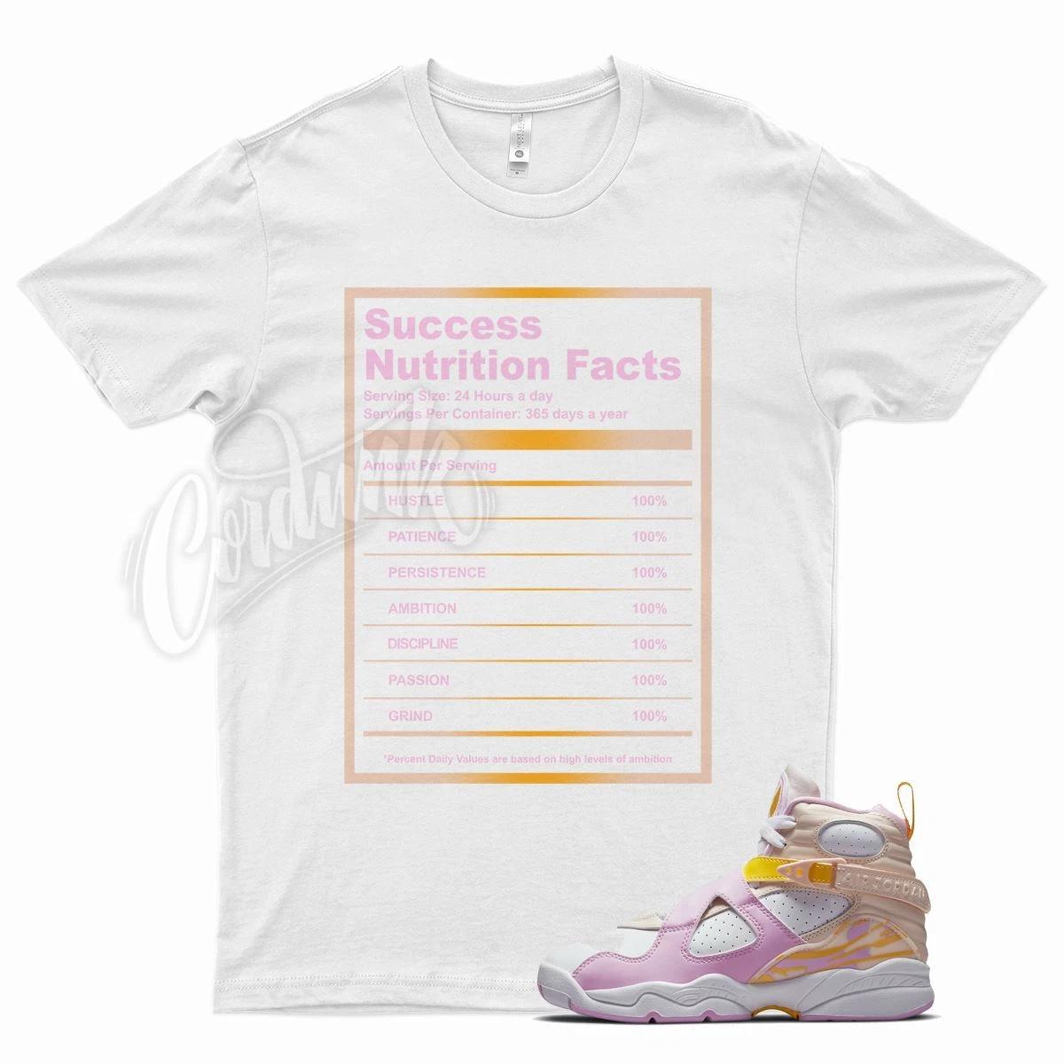 White SUCCESS T Shirt for Air J1 8 GS Arctic Punch Pink 3 Ice Cream 12 1 S