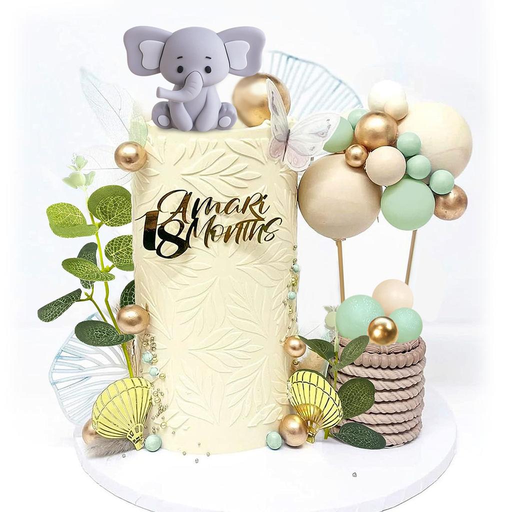22pcs Green Foam Ball Cake Topper Foam Ball Cake Picks Cupcake DIY Cake Insert Topper Baking Decoration for Anniversary Birthday