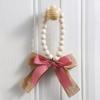 Handmade Valentines Day Wood Beads Garlands with Butterfly Knot For Wedding Decors for Rustics Farmhouses Decors Project