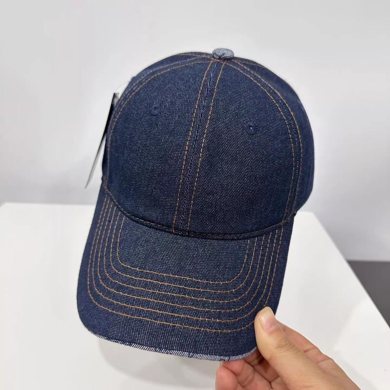 Cross-border Classic Washed Denim Baseball Cap, Plain Duckbill Cap, Vintage Versatile Sun Hat for Men and Women