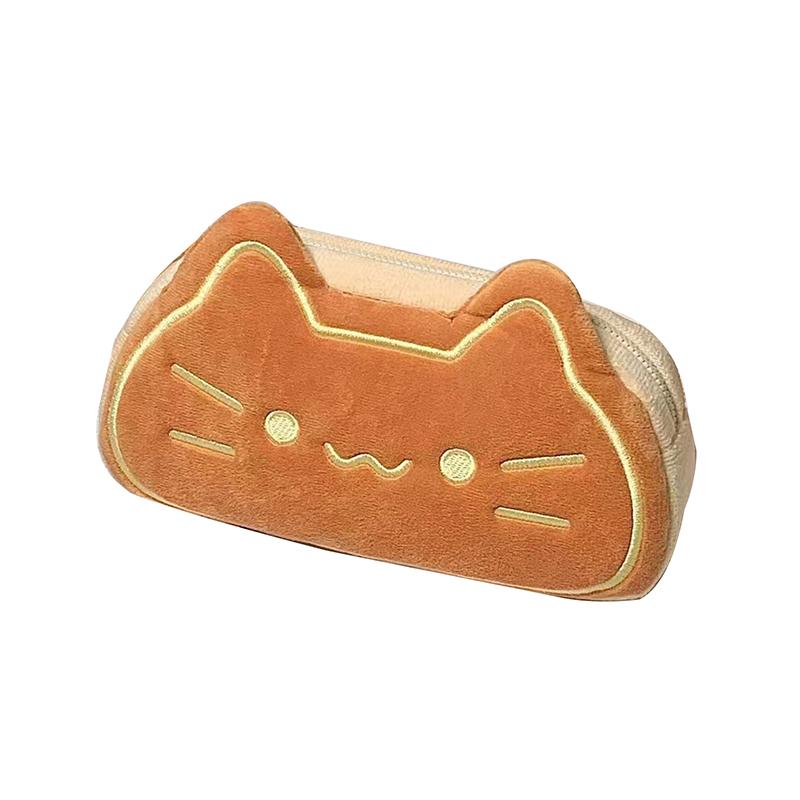 

Кавайный мягкий пенал для кошек, милая мультяшная сумка для карандашей, сумка для хранения канцелярских принадлежностей, косметичка большой вместимости, школьные офисные принадлежности