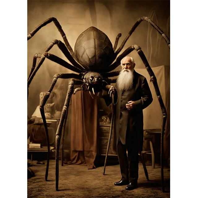 Old Vampire Man With Giant Monster Vintage Tabletop Photo Prints Poster Canvas Painting Wall Art Pictures Living Room Home Decor
