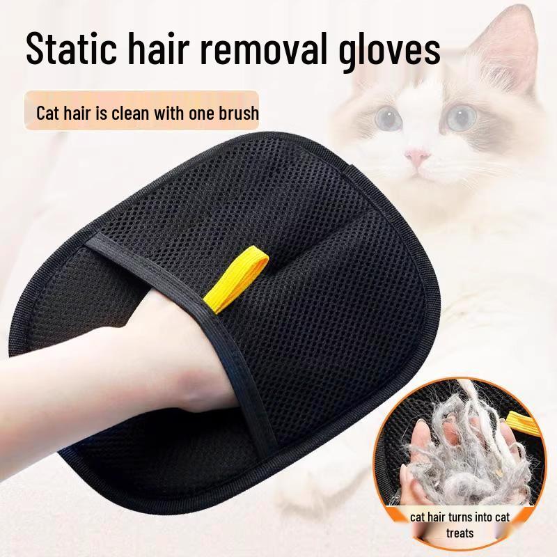 Pet Hair Removal Glove & Lint Roller: Static Cleaner for Cats & Dogs