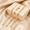 Women’s Versatile Four-Leaf Clover Titanium Steel Bracelet with Diamond Inlay