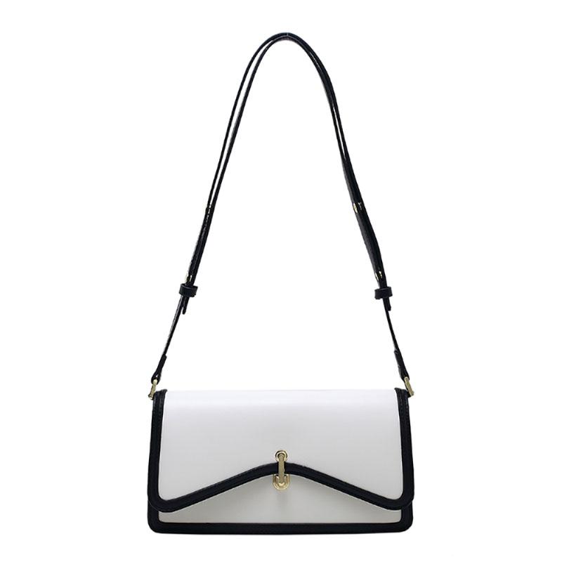 French Niche Design Color Contrast All-Match Crossbody Bag Women New Light Luxury Fashion Square Bags Texture Shoulder Pack