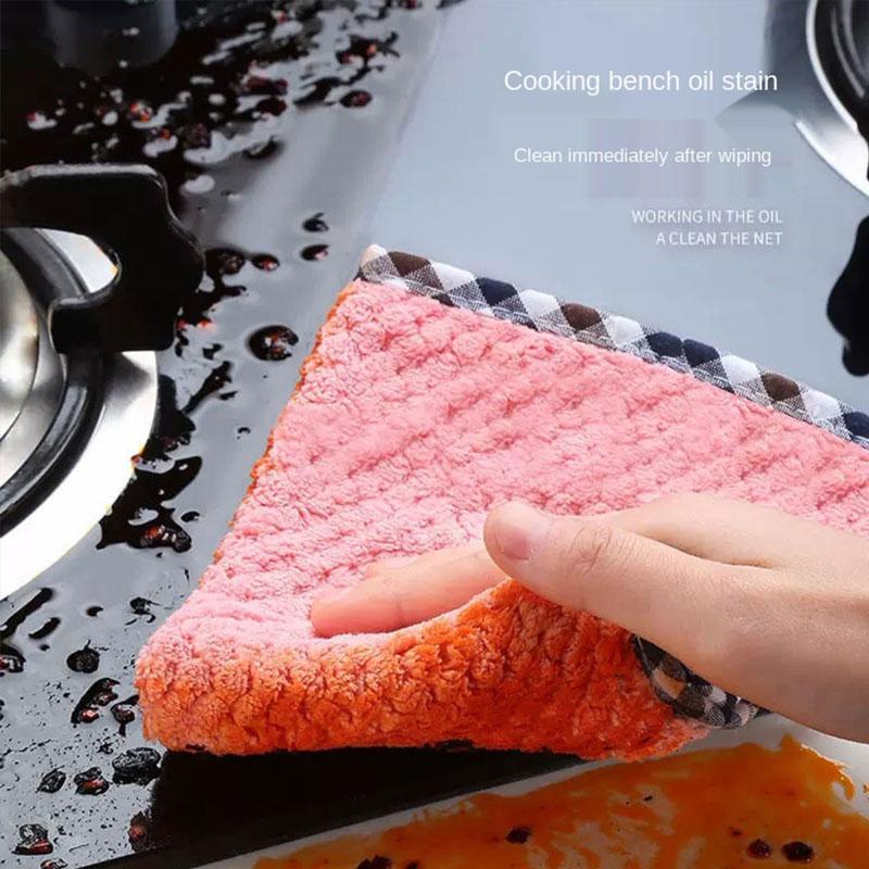 Haushalt Küche Lumpen Gadgets Mikrofaser Handtuch Reinigung Tuch Nicht-stick Öl Verdickt Reinigungs Tuch Kann Waschen