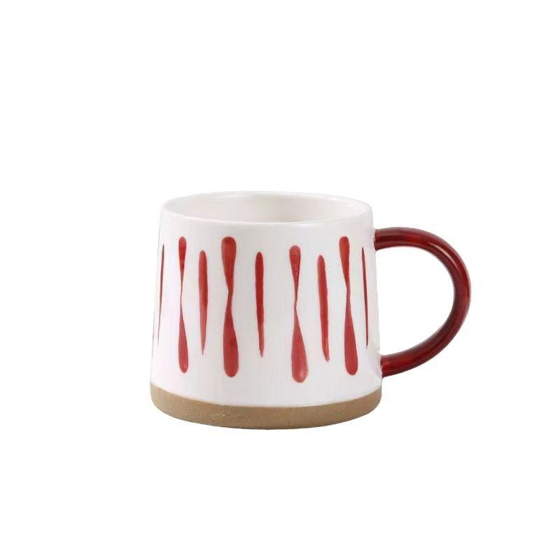 Designový smysl pro niku Hrníček Vysoká hodnota Akvarelový keramický hrnek Kamenina Hrníček pro pár Kancelářský hrnek na kávu Mléčný hrnek
