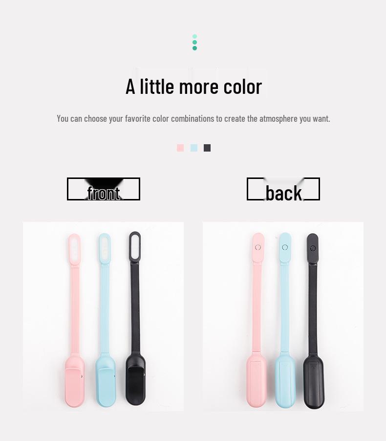 Creative LED Table Lamp with USB Charging, Three-Level Dimming, and Folding Design for Night Reading