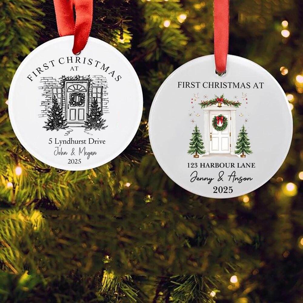 Personalised First Christmas in Our First Home Ornament Custom Address & Year New Home Keepsake Gift First Home 2025
