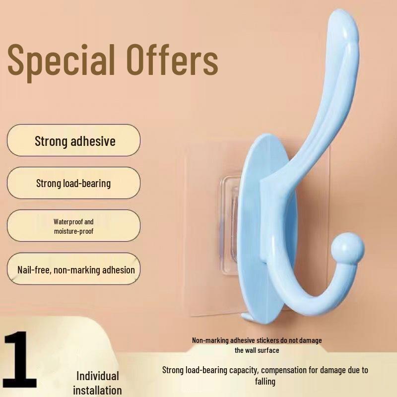 Self-Adhesive Minimalist Wall-Mounted Coat Hooks - No Installation Needed