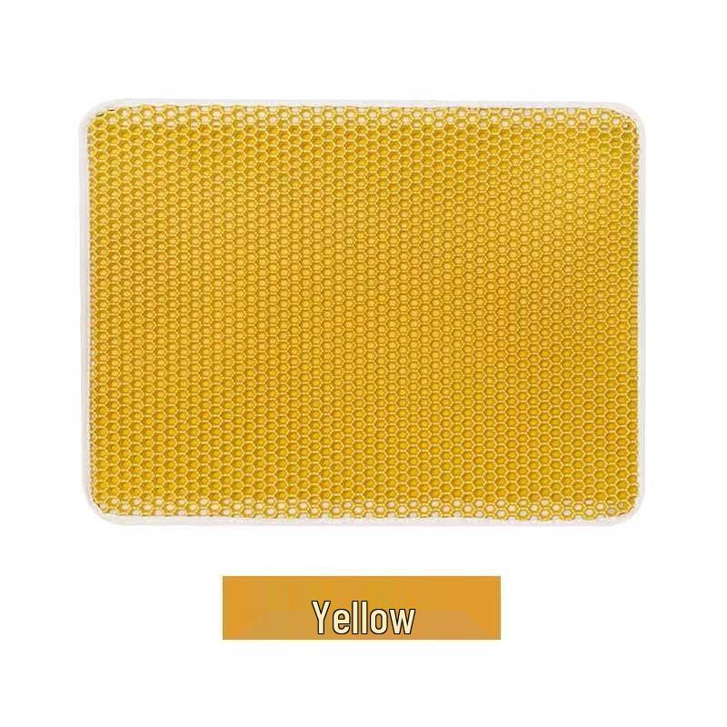 Double-Layer Cat Litter Mat with Anti-Scratch and Sand Control