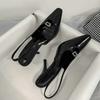 Fashion Small Heel Shoes Niche Design Sense Baotou Sandals Women'S Summer 2024 New Cat Heel Shoes