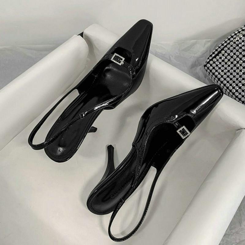 Fashion Small Heel Shoes Niche Design Sense Baotou Sandals Women'S Summer 2024 New Cat Heel Shoes