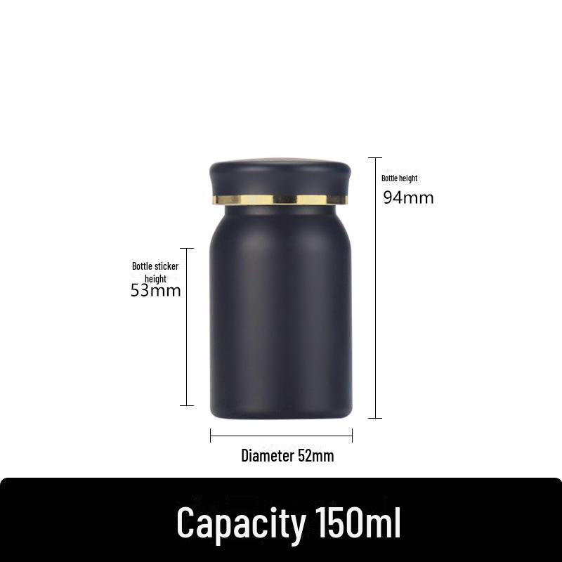 Hochwertige, mattschwarze 100-ml-PET-Medizinkapselflasche