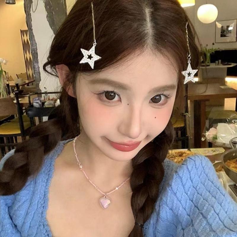 Diamonds Star Hair Clip Kids Glitter Metal Hair Clips Barrettes Hairpins Girls Hair Accessories Headwear Styling Tools