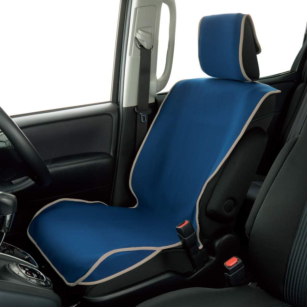 Bonform Seat Cover Waterproof Deodorizing Antibacterial Front for Cars Dark Blue