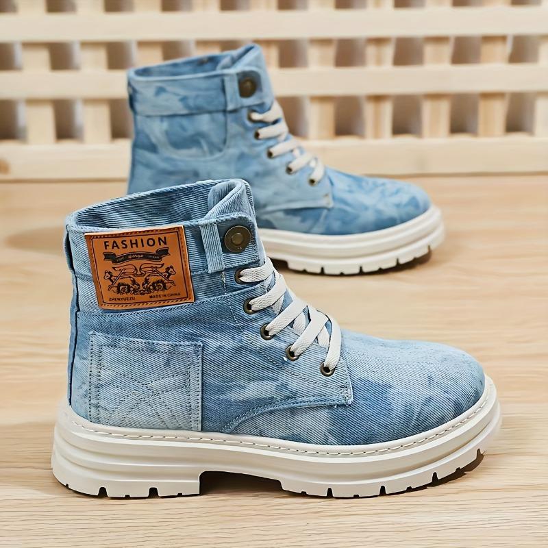 Botas de Senderismo de Caña Alta para Hombre Grande y Alto Zhenyuezu - Zapatos Ligeros Transpirables con Agarre Todoterreno, Suela de PVC Duradera para Exteriores, Urbanos, Fiestas