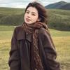 Winter Outdoor Cotton Linen Scarf Small Floral Print Long Strip Thin Soft Headscarf Multifunction Pleated Vintage Warm Shawl