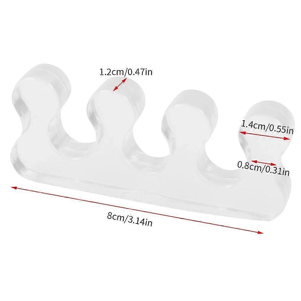 2PCS Soft Silicone Manicure Pedicure Nails Finger Separator Flexible Finger Toe Spacer Separation Straighteners Tool