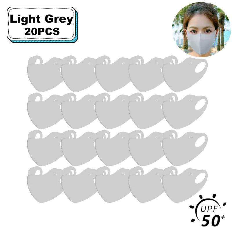 1-20 Pcs Summer UV Protection Mask 3D Ice Silk Breathable Traceless  Sunscreen Riding Mask Fashionable Hyaluronic Acid