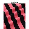 JOY SPEAKER Striped Lapel Knit Cardigan