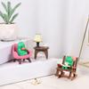 Cute Frog Cat Animal Ornaments Resin Miniature Figurines Simulation Ornament Decor for Home Office Desktop Bookshelf Decoration