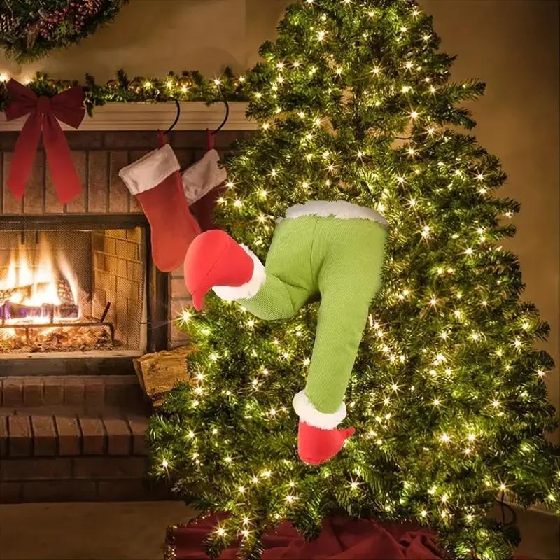 Weihnachtsbaumschmuck Plüsch Türdekoration Weihnachtsmann Elfenbeine Dekoration Zuhause Hängeornamente Kindergeschenk Überraschungszubehör