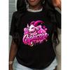 Steinbock Rosa Ziege Damen T-Shirt, Mode-Shirt mit Sternbild-Thema, Wahl für Geburtstags- oder Feiertagsgeschenk