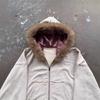 Unisex Oversized Retro Minimalist Hoodie With Faux Fur Collar Embellished Beading Streetwear Casual Sweatshirt Winter